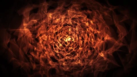 Fiery abstract vortex animation with glowing orange flame energy Stock Footage 314635791