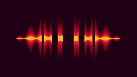 Fiery Audio Spectrum Frequency Visual Stock Footage 335592044