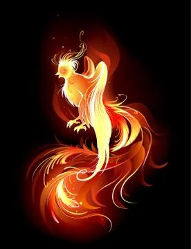 Fiery Bird Stock Illustration