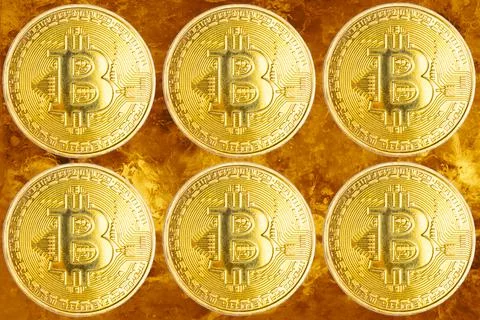 Fiery bitcoin background Elements of this image furnished by NASA illustration Stock Illustration