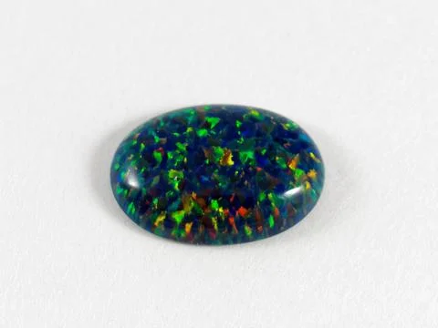 Fiery Black Oval Opal Foto stock