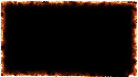 Fiery blazing frame Illustrazione stock