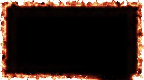 Fiery blazing frame Illustrazione stock