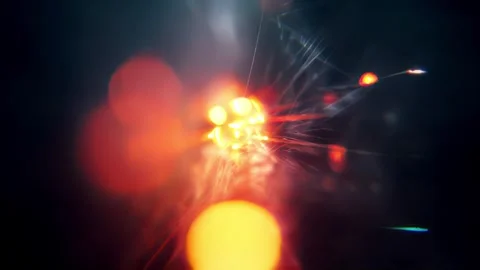 Fiery Bokeh Burst Abstract Light Effect Background Stock Footage 328293644