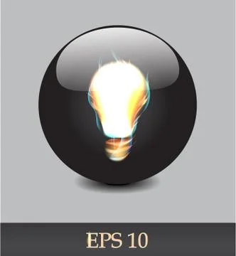 Fiery bulb Stock Illustration