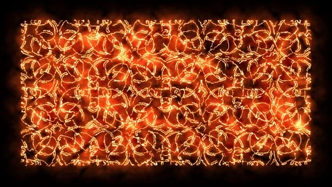 Fiery celtic ornament Stock Footage 121202491