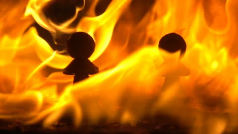 Fiery Chess Stock Footage 95769414