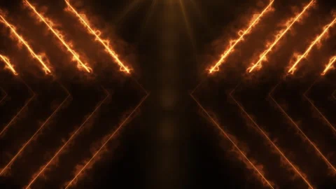 Fiery Chevron Light Animation Glowing Energy Motion Background Stock Footage 310218330