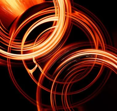 Fiery circles Illustrazione stock