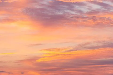 Fiery Clouds During Sunrise Stock Photos