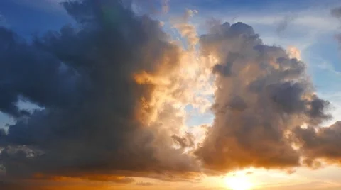 Fiery Clouds Time Lapse Stock Footage 50625869