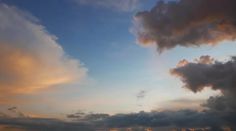 Fiery Clouds Timelapse 03 Stock Footage 49226093