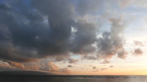 Fiery Clouds Timelapse 04 Stock Footage 49534616