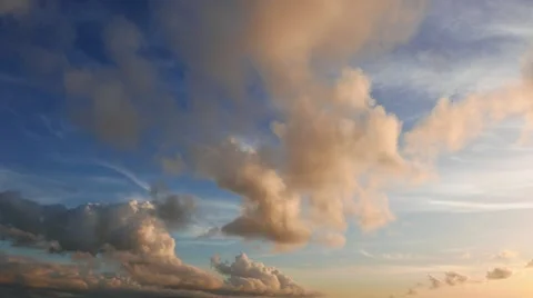 Fiery Clouds Timelapse 06 Stock Footage 49537365