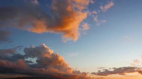 Fiery Clouds Timelapse 스톡 동영상 51476542