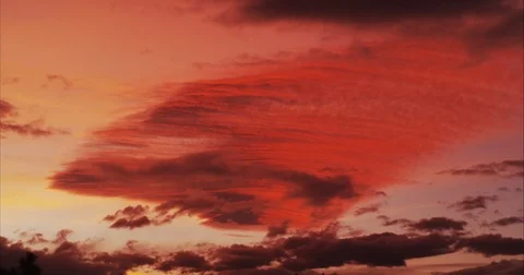 Fiery Clouds Timelapse Video stock 88006466