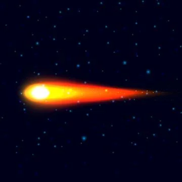 Fiery comet Stock Illustration