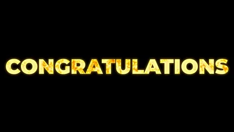 Fiery Congratulations Graphic Design Stock Footage 311257919