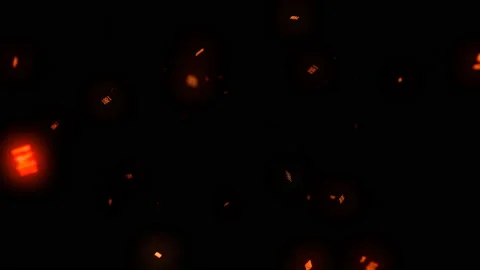 Fiery Dates Particle with black background. Stock Footage 149981931