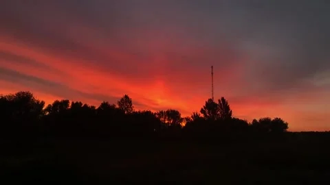 Fiery dawn Video stock 141812485
