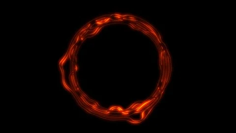 Fiery distorting ring on a dark background. Use the blending modes to make the Stock Footage 282307276