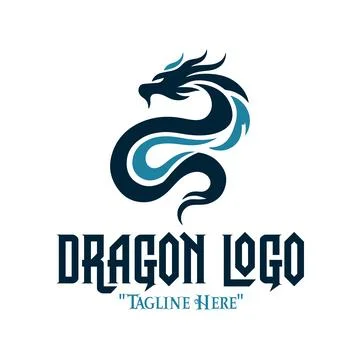 Fiery Dragon Legacy Logo Ilustração Stock
