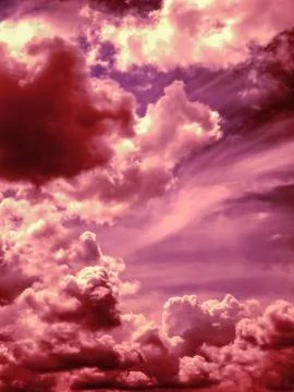 Fiery dramatic sky Stock Photos