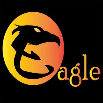 Fiery eagle logo Stock Illustration