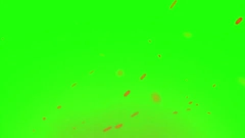 Fiery embers ascending on green screen. Video stock 335735279