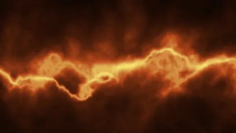 Fiery energy cloud and glowing beam Stock Footage 165387971