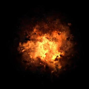 Fiery Exploding Burst イラスト素材