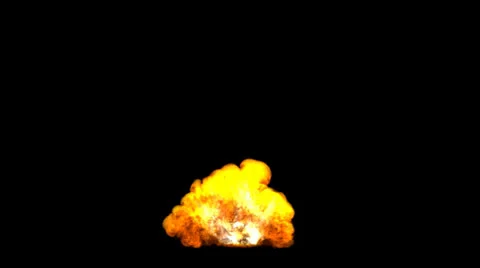 Fiery explosion with alpha Stock Footage 24616824
