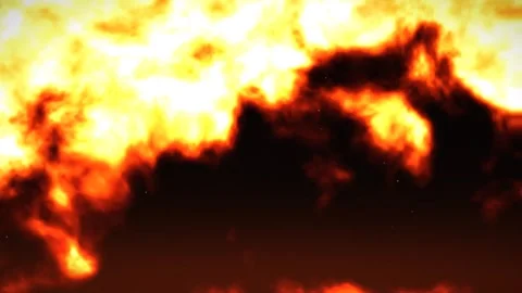Fiery Explosion and Burning Smoke Animation Abstract Fire Background 動画素材 347964108