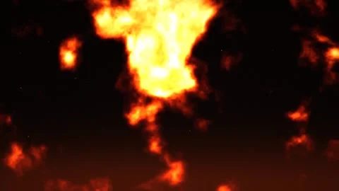 Fiery Explosion and Burning Smoke Animation Background 動画素材 347964143