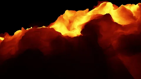 Fiery explosion on black background 스톡 동영상 292958154