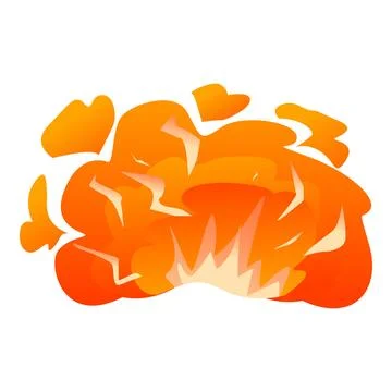Fiery explosion creating a spectacular burst of flames and smoke Stock Illustration