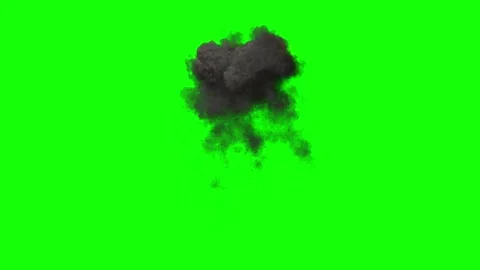 Fiery explosion isolated on green screen. Dynamic blast effect with sparks and Stock Footage 340723953