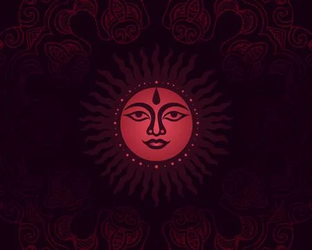 A Fiery Explosion of Red and Black Swirls Stock Illustration