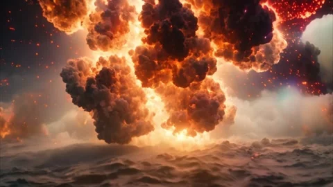 Fiery Explosion in the Sky Vídeos de archivo 284733840