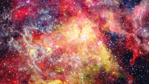 Fiery explosion in space. Elements of this image furnished by NASA Stock Photos