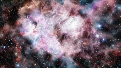 Fiery explosion in space. Elements of this image furnished by NASA Foto stock