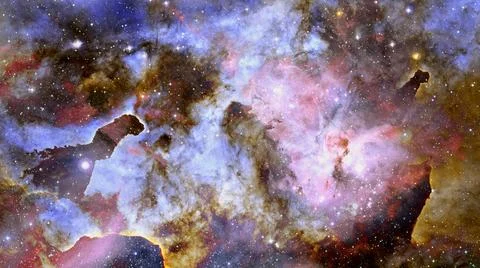 Fiery explosion in space. Elements of this image furnished by NASA Fiery e... 스톡 사진