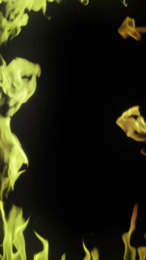 Fiery Flames Border Motion Overlay Vertical Stock-Footage 344766573