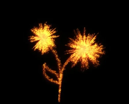 Fiery flower Pal Stock Footage 8550398