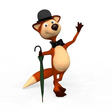 Fiery foxes the gentleman. Stock Illustration