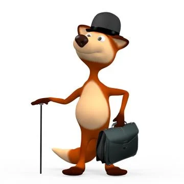Fiery foxes the gentleman. Stock Illustration