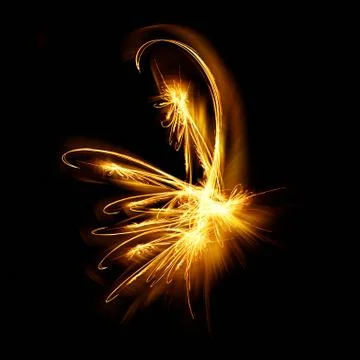 Fiery fractal Stock Illustration