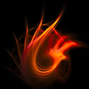Fiery fractal Stock Illustration