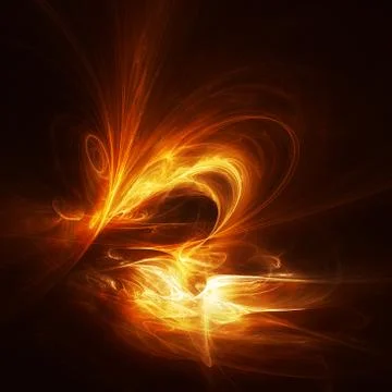 Fiery fractal 库存插图