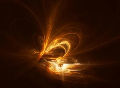 Fiery fractal Illustrazione stock